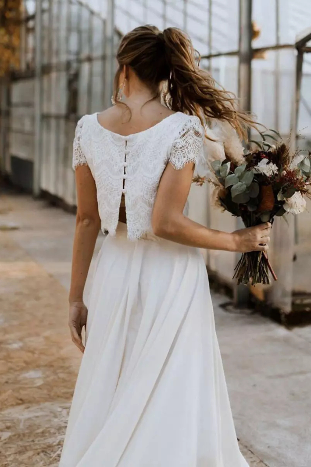 Luna | Women Lace Top Maxi Skirt Wedding Guest Bridal Set