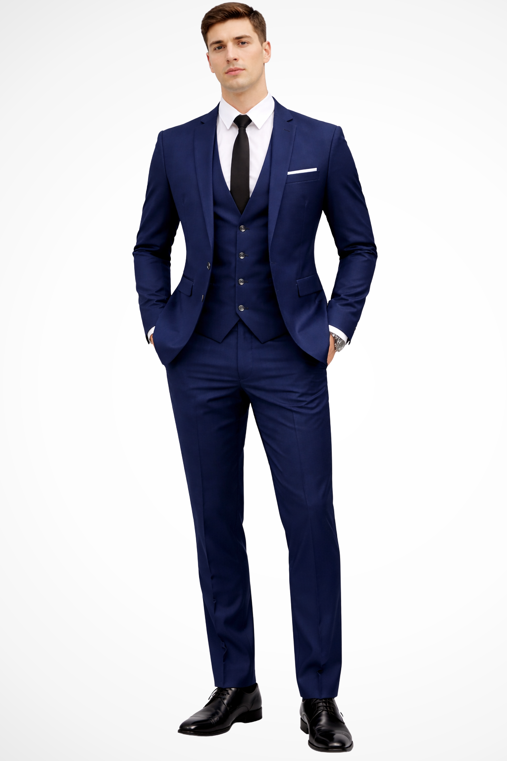 Leo | Men Slim Fit Notch Lapel 3 Piece Wedding Guest Suit