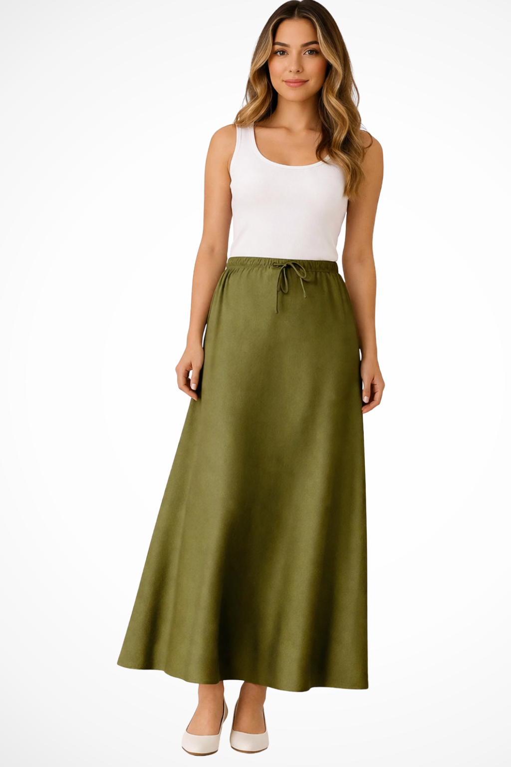 Tessa | Women High Waist Straight Satin Maxi Skirt