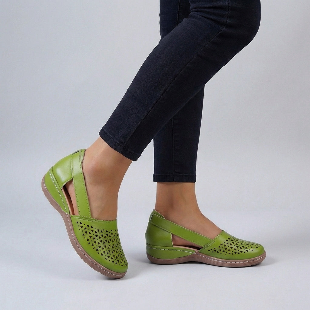 Nicole | Women’s Orthopedic Scalloped Cut-Out Comfort Sandals