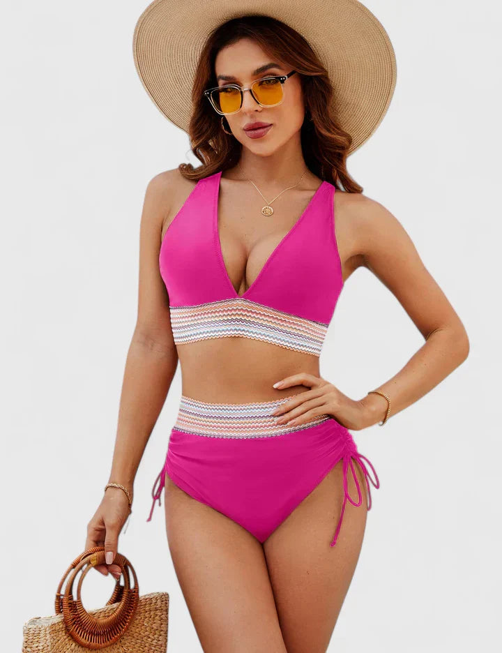 Darla | High-Waisted Bikini Two-Piece Swimsuit Set