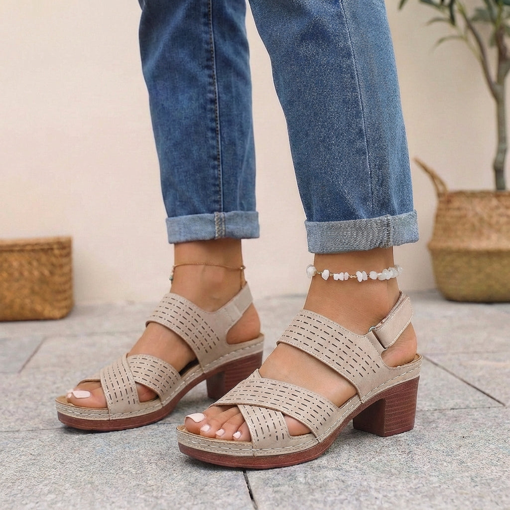 Serena | Women’s Orthopedic Platform Heel Comfort Sandals