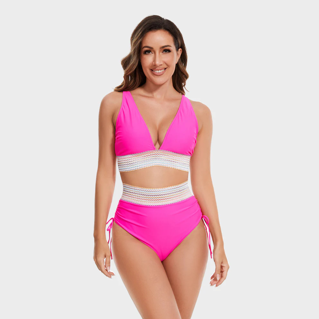 Darla | High-Waisted Bikini Two-Piece Swimsuit Set