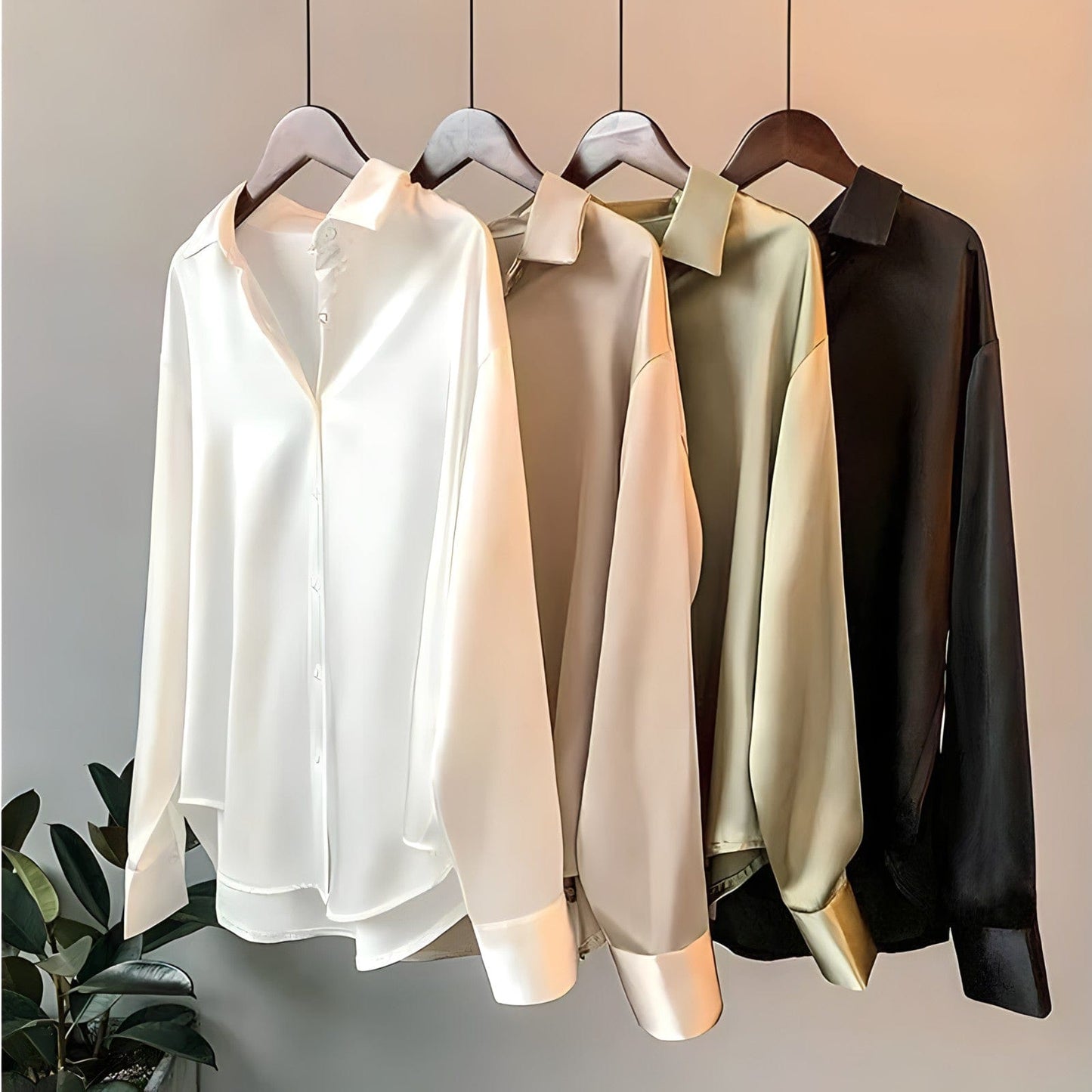 Laura | Women’s Silk-Blend Long-Sleeve Shirt