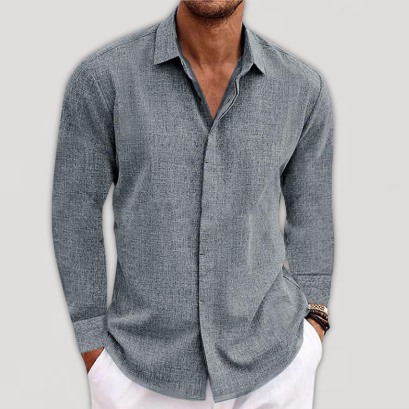 Xander | Men’s Long Sleeve Linen Shirt