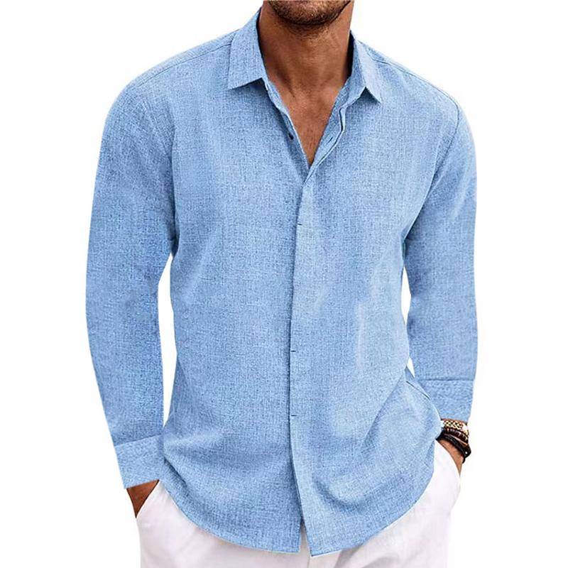 Xander | Men’s Long Sleeve Linen Shirt