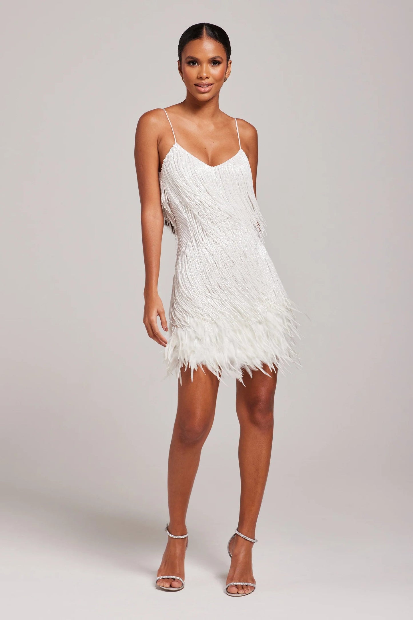 Audrey | Women’s Cocktail Dress with Fringe Feathers