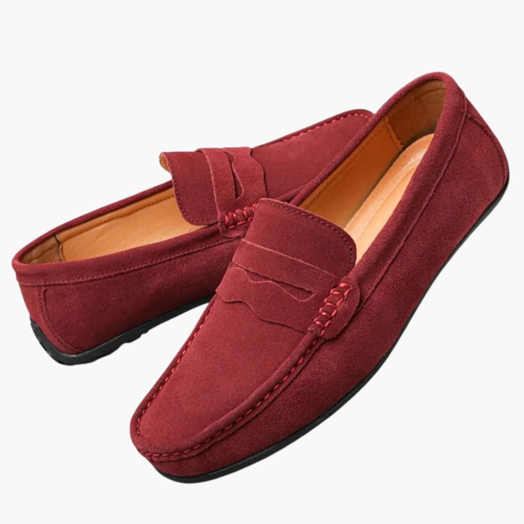 Hugo | Men's Loafers with Suede Upper and Cushioned Insole