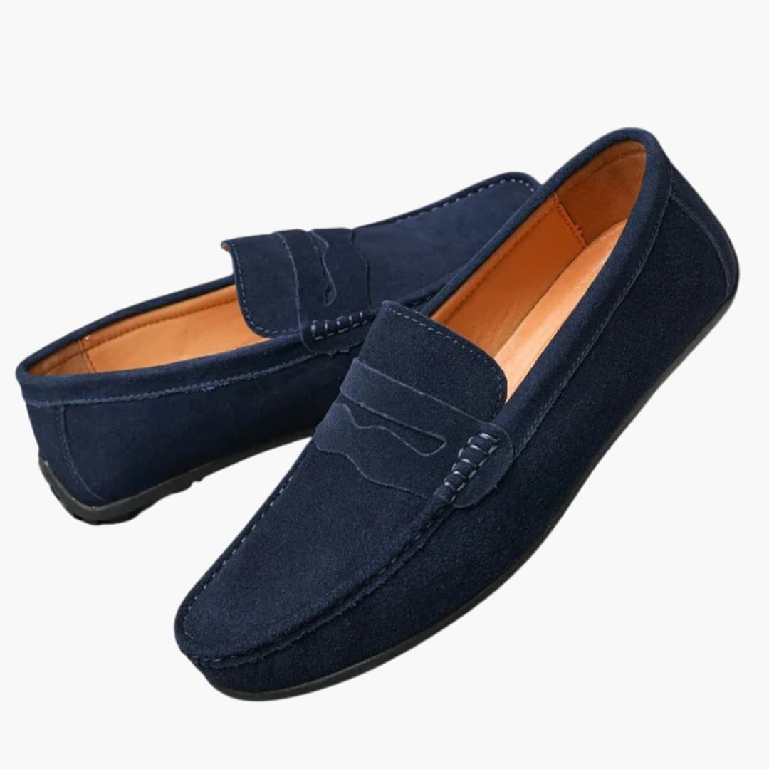 Hugo | Men's Loafers with Suede Upper and Cushioned Insole