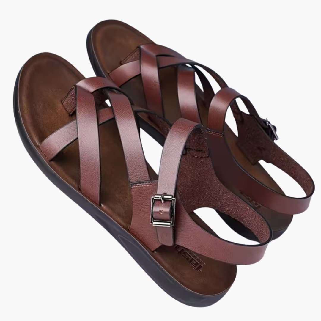 Brian | Men's Roman Sandals with Slip-On Closure and Round Toe Design