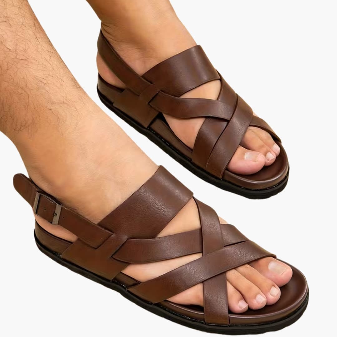 Ethan | Men's Sandals with Double-Layer Thick Soles and Buckle Closure