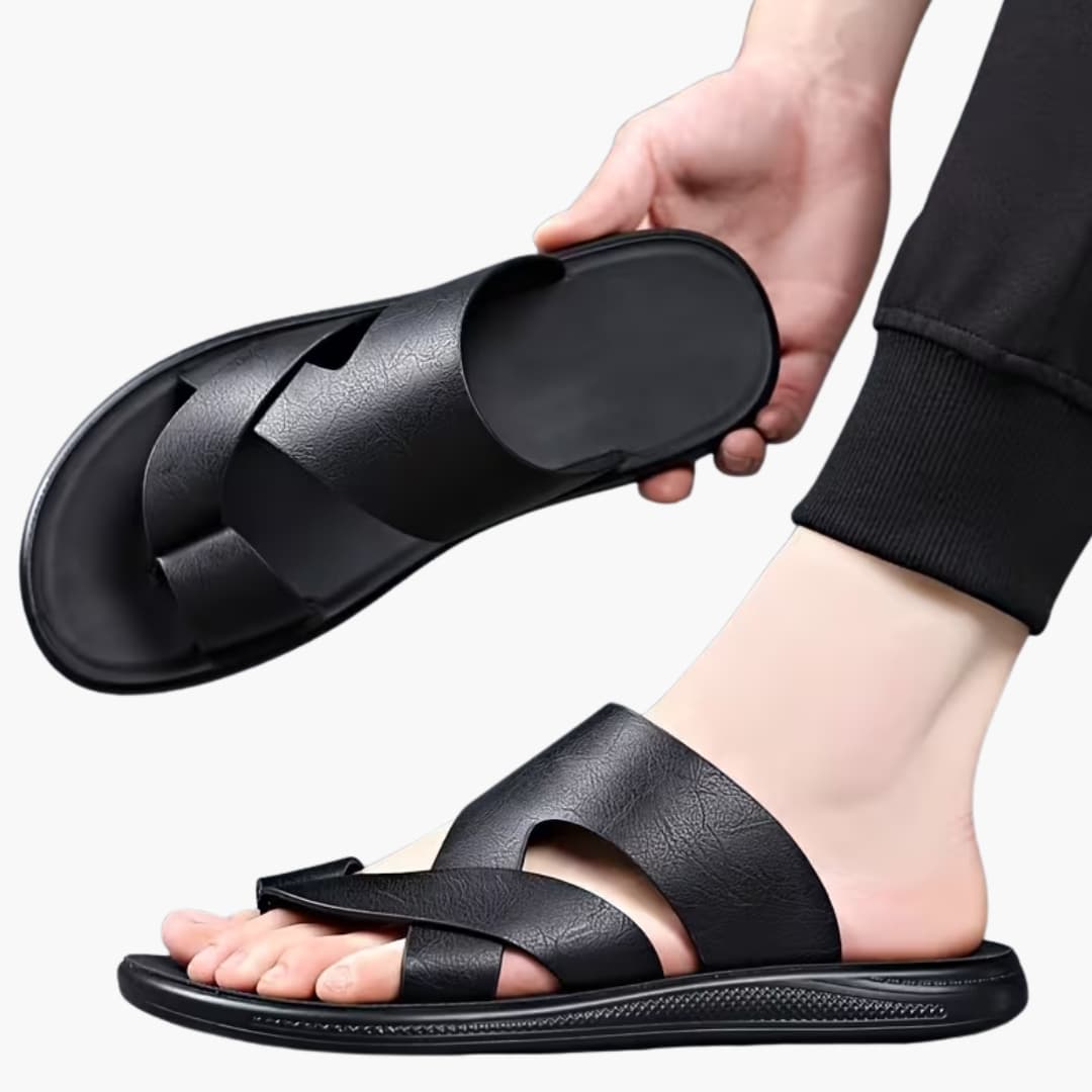 Carlos | Men's Sandals with Slip On Design and Round Toe