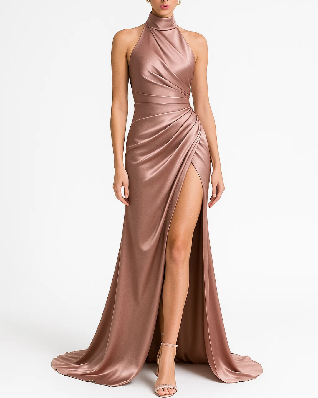 Myra | Women’s Elegant Halter Neck Evening Maxi Dress