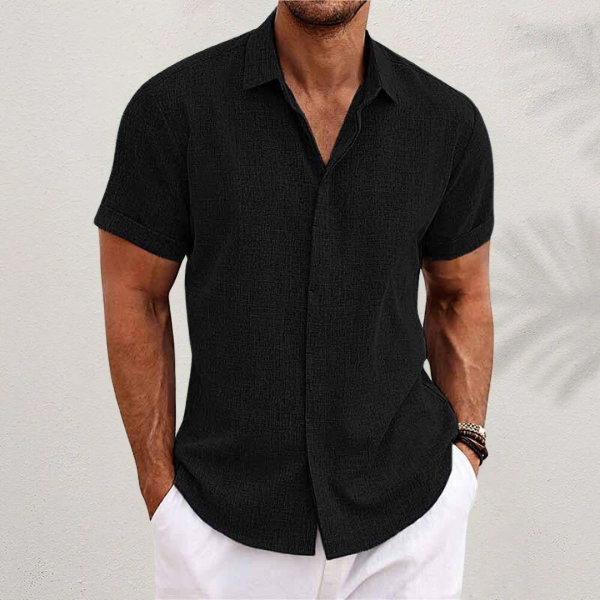 Zavier | Men’s Short-Sleeve Cotton Linen Shirt