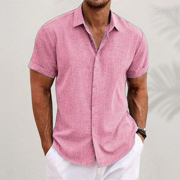 Zavier | Men’s Short-Sleeve Cotton Linen Shirt