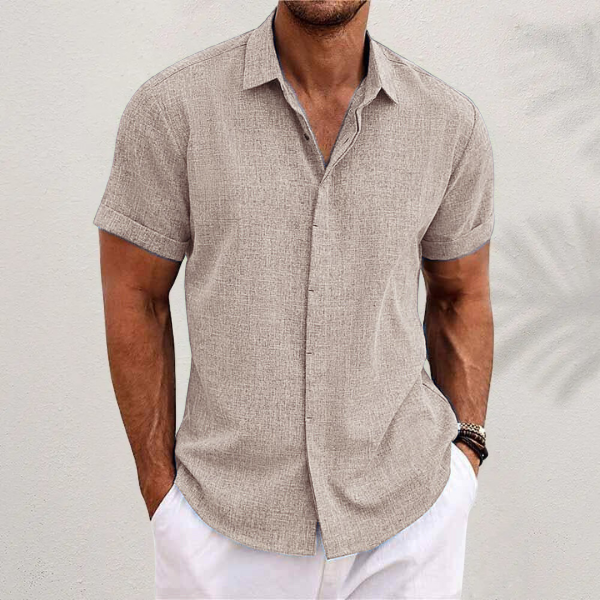Zavier | Men’s Short-Sleeve Cotton Linen Shirt