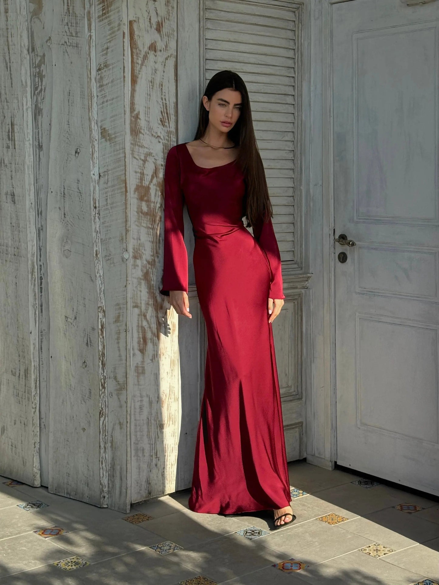 Pharia | Women’s Long-Sleeve Maxi Dress – Timeless Elegance for Every Occasion