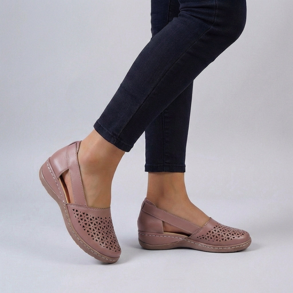 Nicole | Women’s Orthopedic Scalloped Cut-Out Comfort Sandals