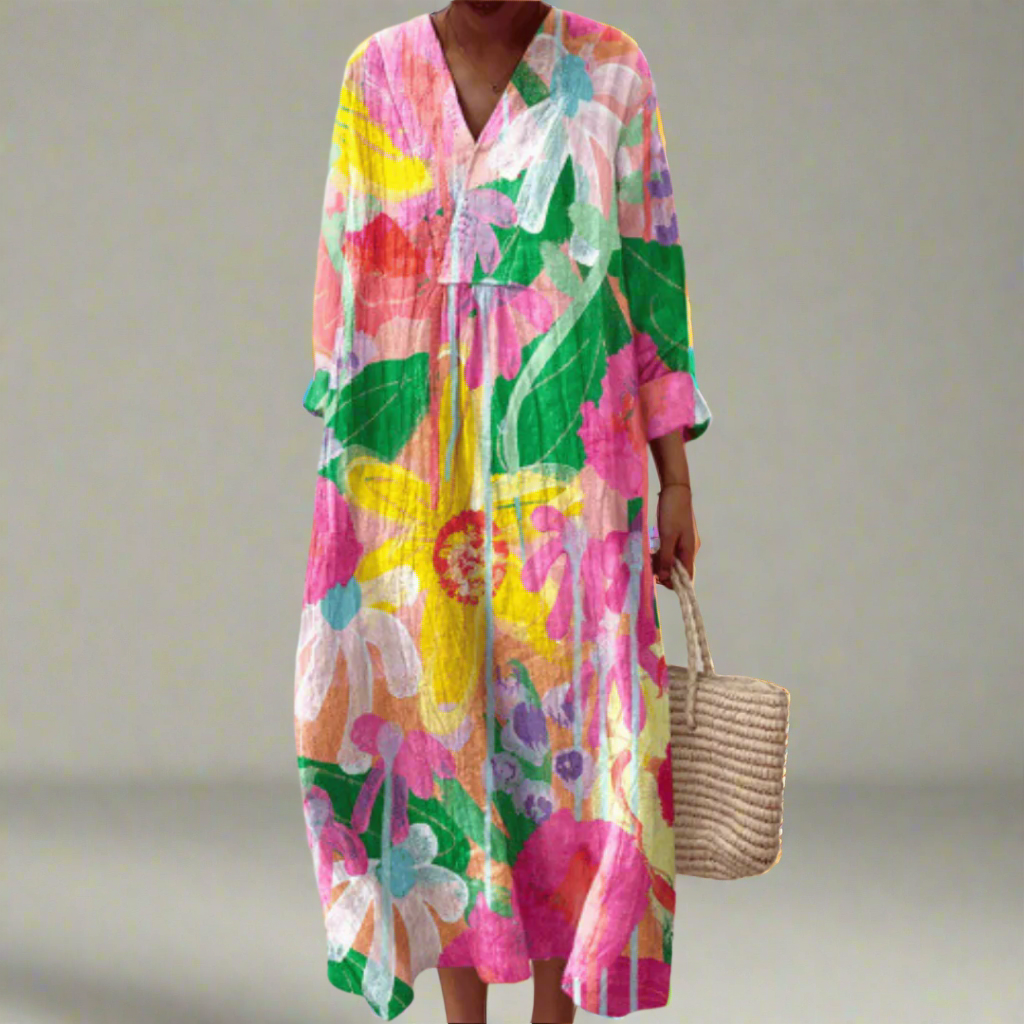 Tilly | Watercolour Bloom Breezy Maxi Dress