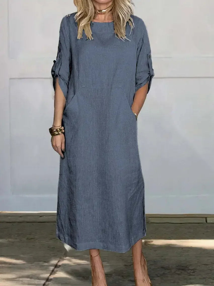 Lola | A-Line Loose Fit Sun Draped Dress Evening