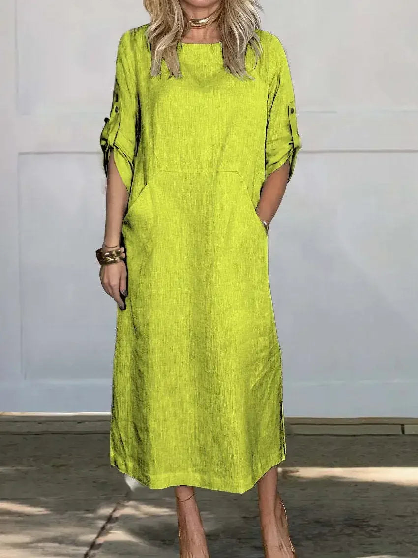 Lola | A-Line Loose Fit Sun Draped Dress Evening