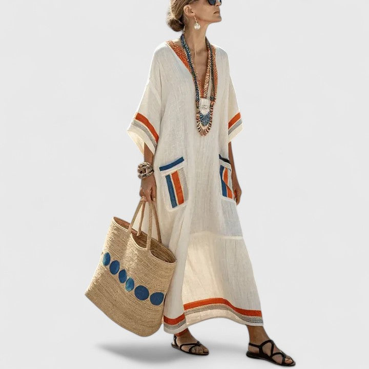 Annie | Women's Loose Fit Pocket Maxi Summer Dress