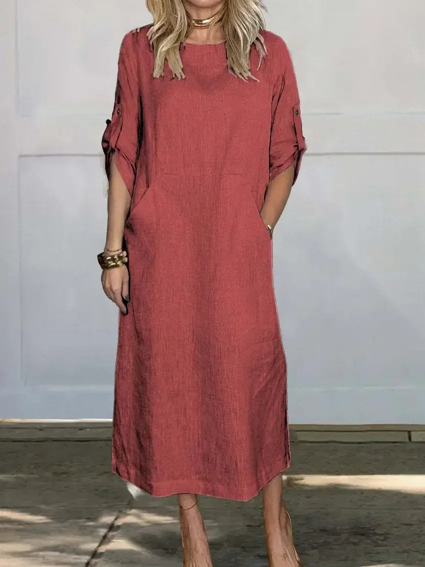 Lola | A-Line Loose Fit Sun Draped Dress Evening