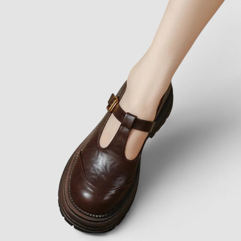 Evelina | Platform T Strap Casual Shoes