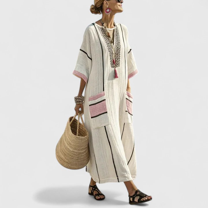 Annie | Women's Loose Fit Pocket Maxi Summer Dress