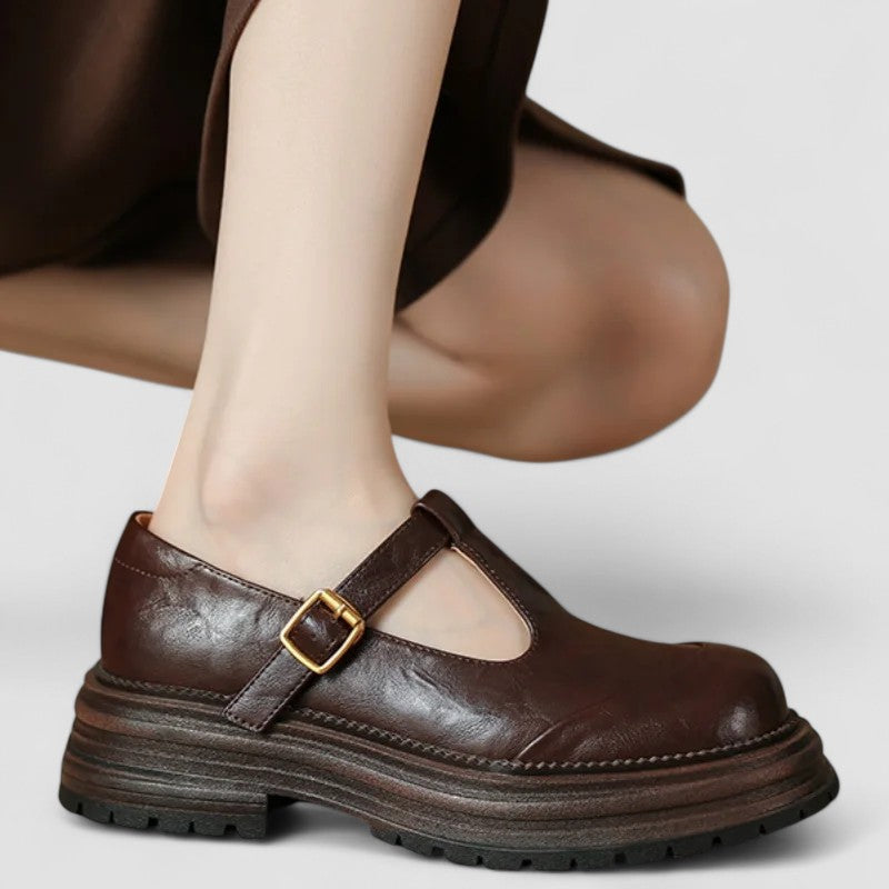 Evelina | Platform T Strap Casual Shoes