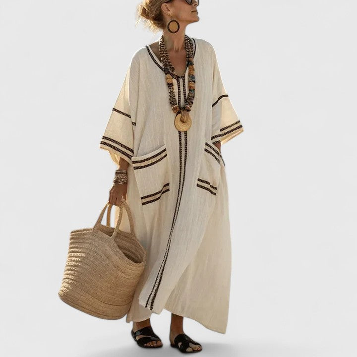 Annie | Women's Loose Fit Pocket Maxi Summer Dress