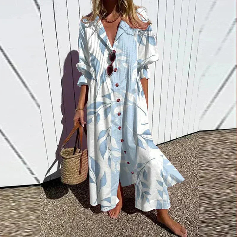 Rachel | Women’s Boho Floral Long Sleeve Maxi Dress
