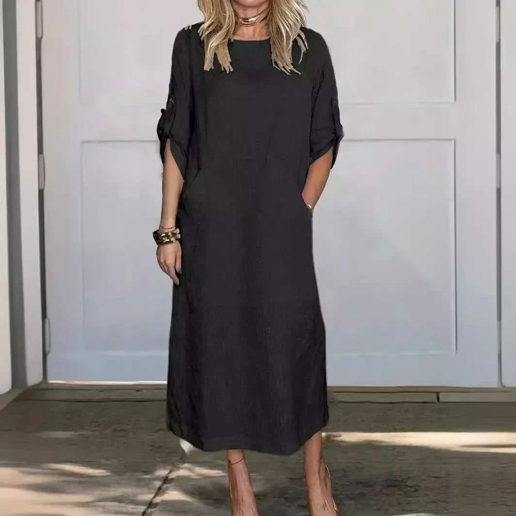 Lola | A-Line Loose Fit Sun Draped Dress Evening