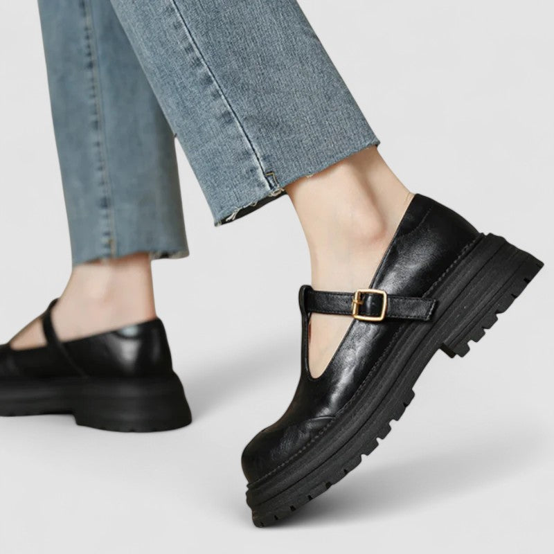 Evelina | Platform T Strap Casual Shoes