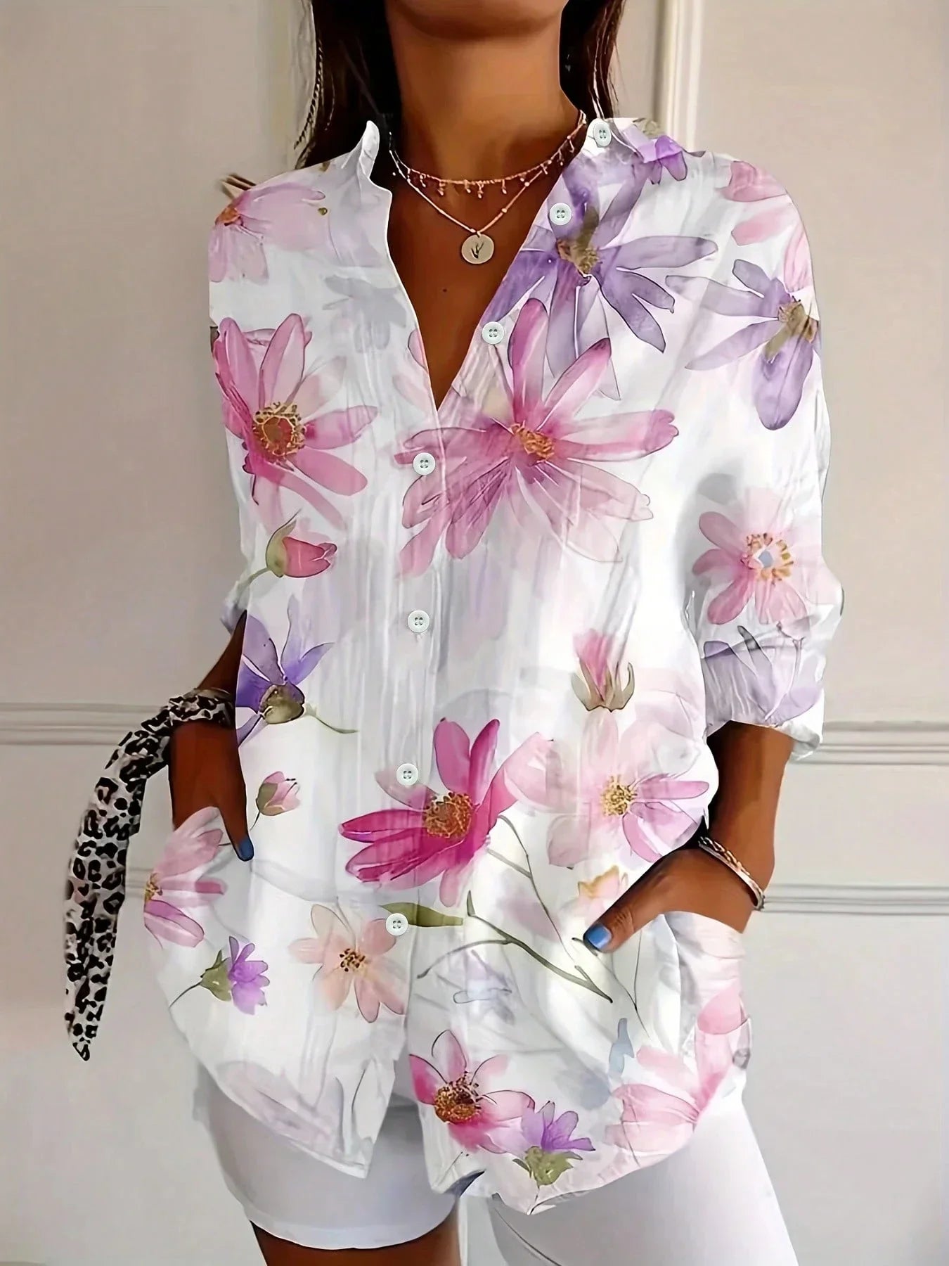 Leonor | Colorful Summer Blouse with Playful Print