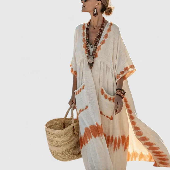 Annie | Women's Loose Fit Pocket Maxi Summer Dress