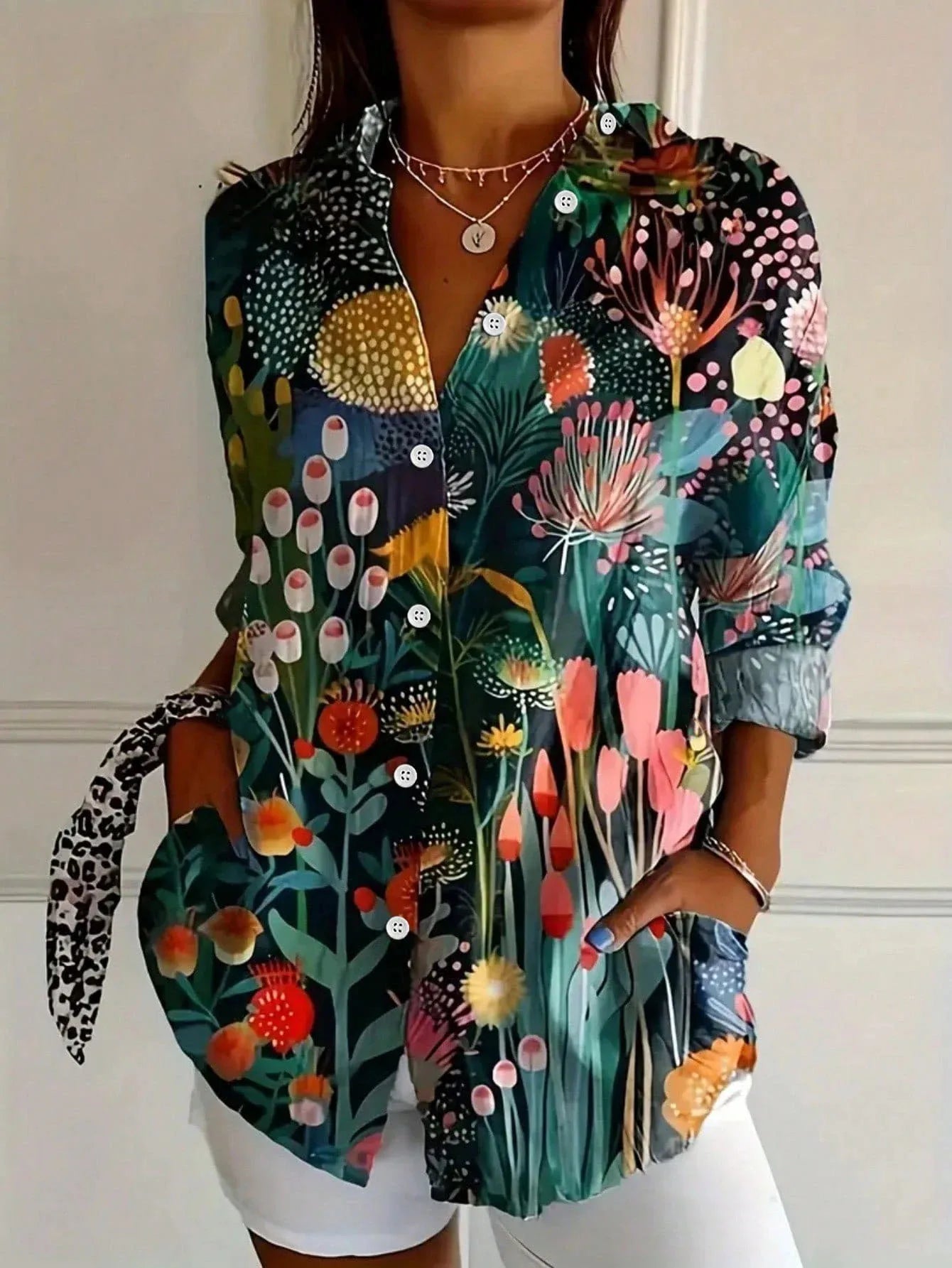 Leonor | Colorful Summer Blouse with Playful Print