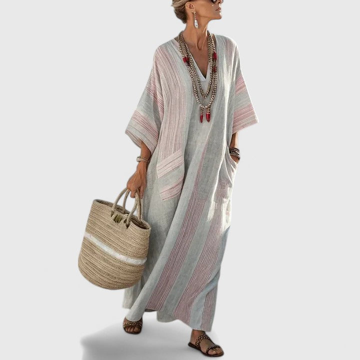 Annie | Women's Loose Fit Pocket Maxi Summer Dress