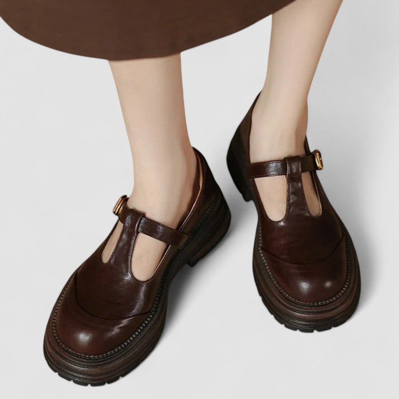 Evelina | Platform T Strap Casual Shoes