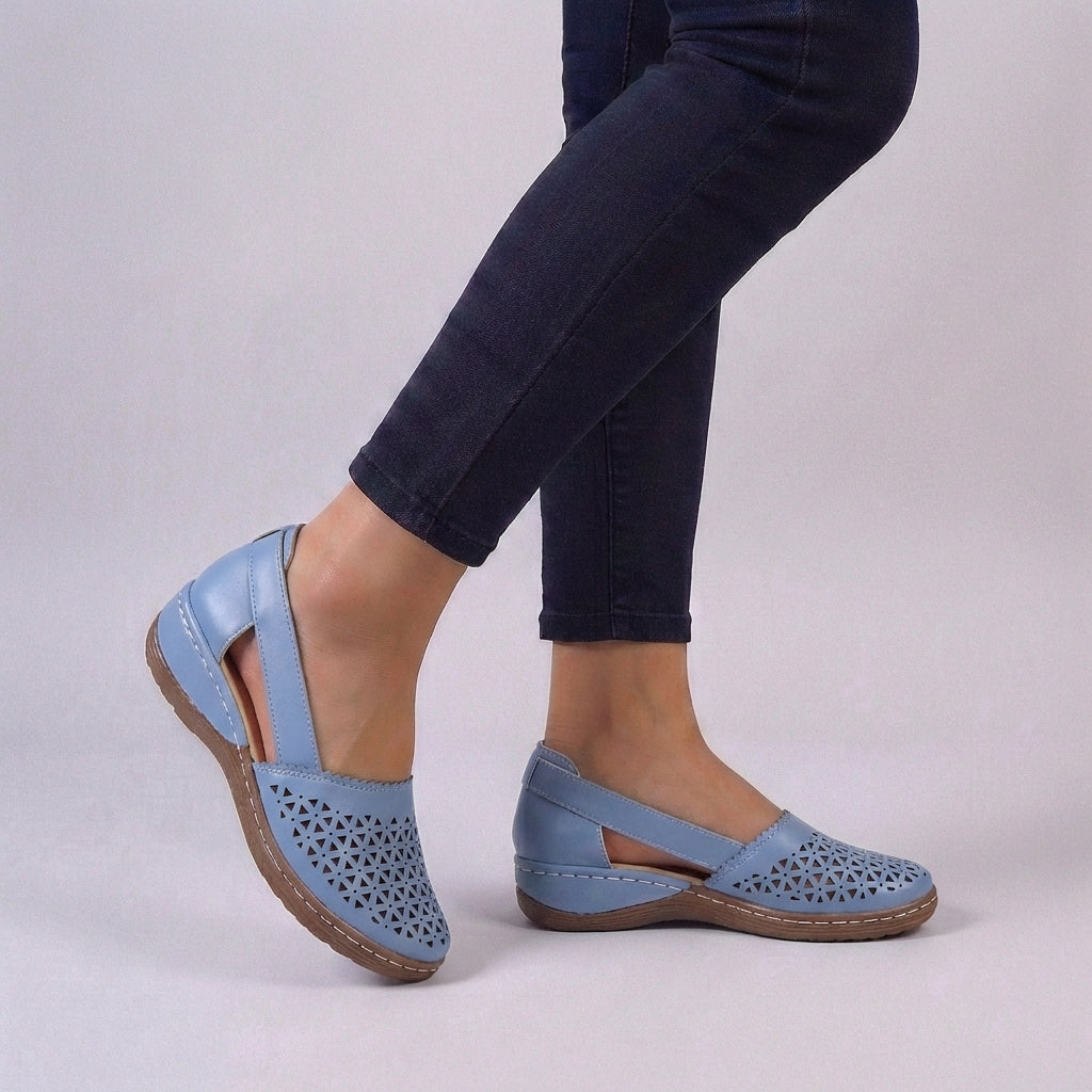 Nicole | Women’s Orthopedic Scalloped Cut-Out Comfort Sandals