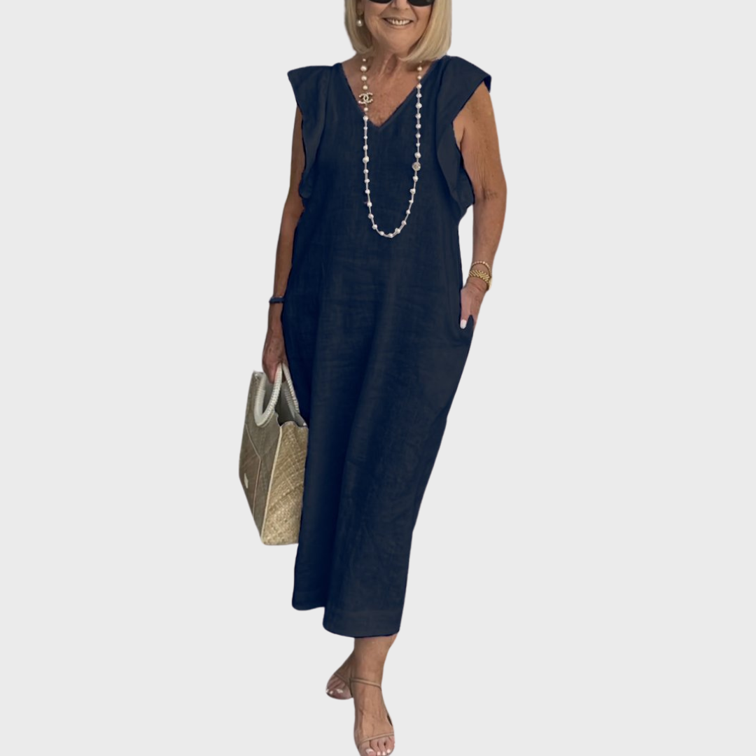 Odessa | Women's Sleeveless Pocket Maxi Casual Breathable Dress