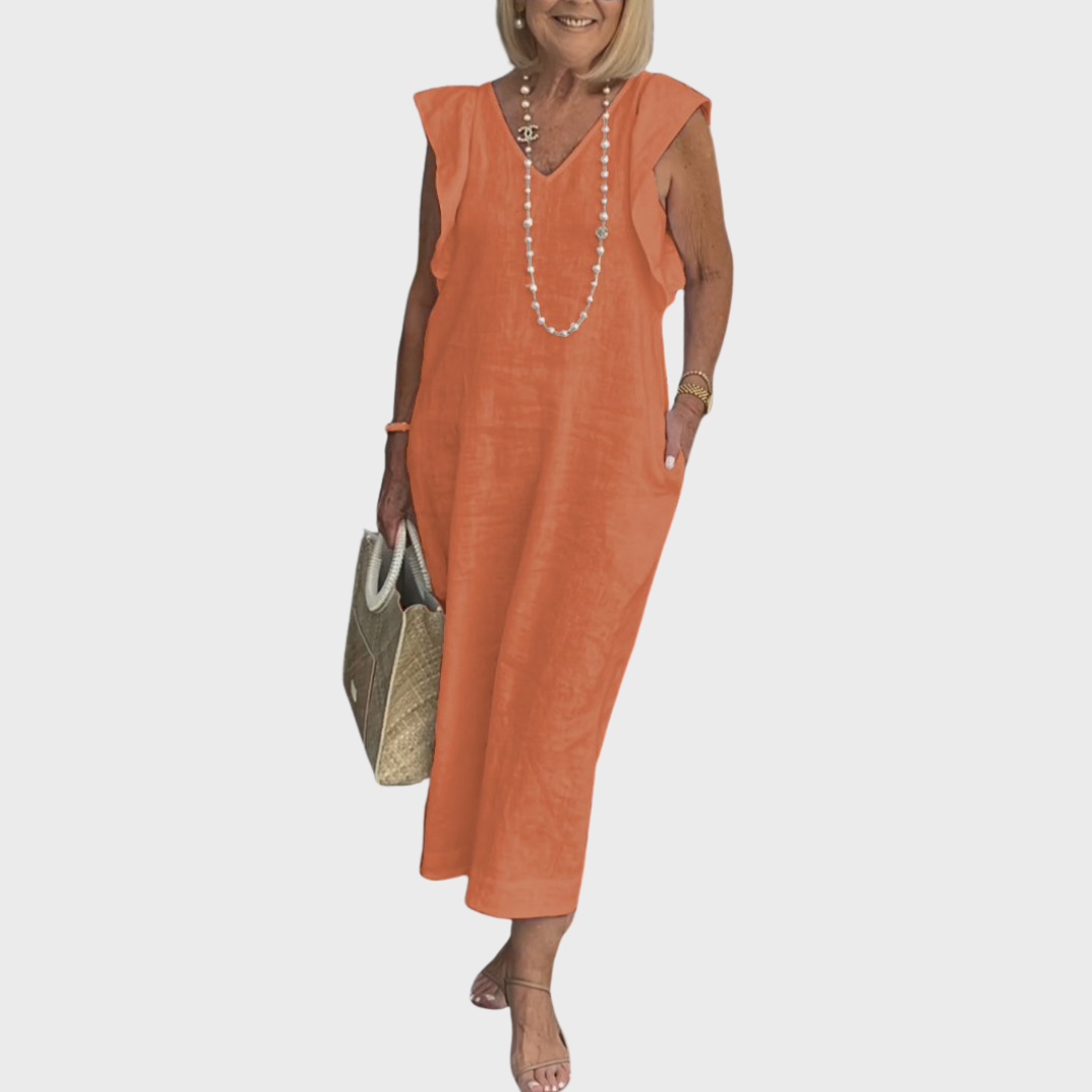 Odessa | Women's Sleeveless Pocket Maxi Casual Breathable Dress