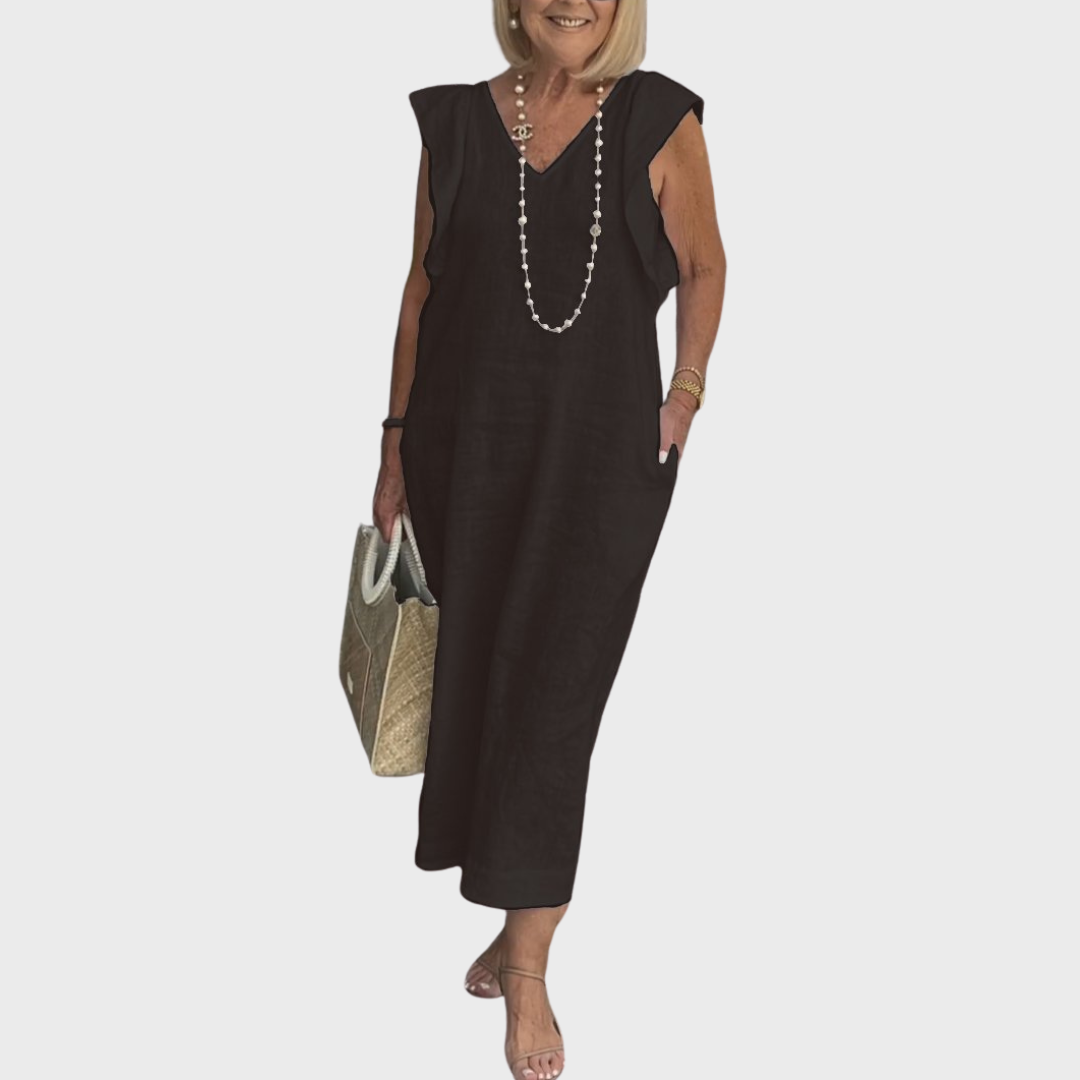Odessa | Women's Sleeveless Pocket Maxi Casual Breathable Dress