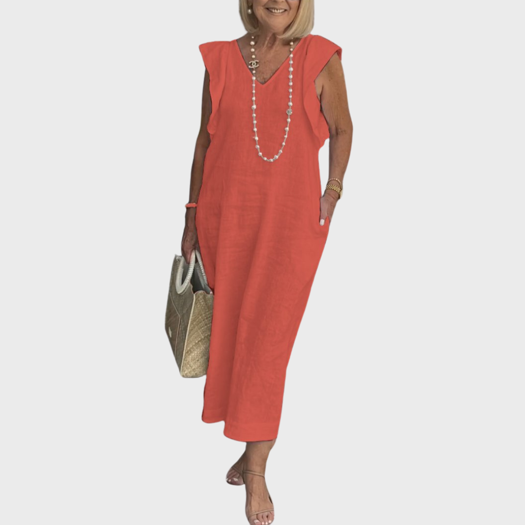 Odessa | Women's Sleeveless Pocket Maxi Casual Breathable Dress