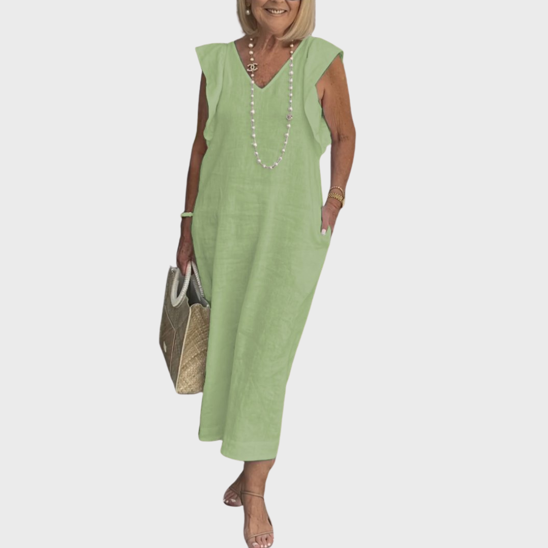 Odessa | Women's Sleeveless Pocket Maxi Casual Breathable Dress