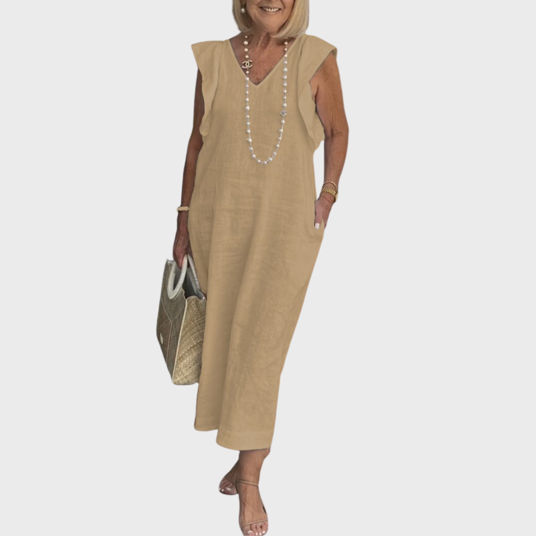 Odessa | Women's Sleeveless Pocket Maxi Casual Breathable Dress