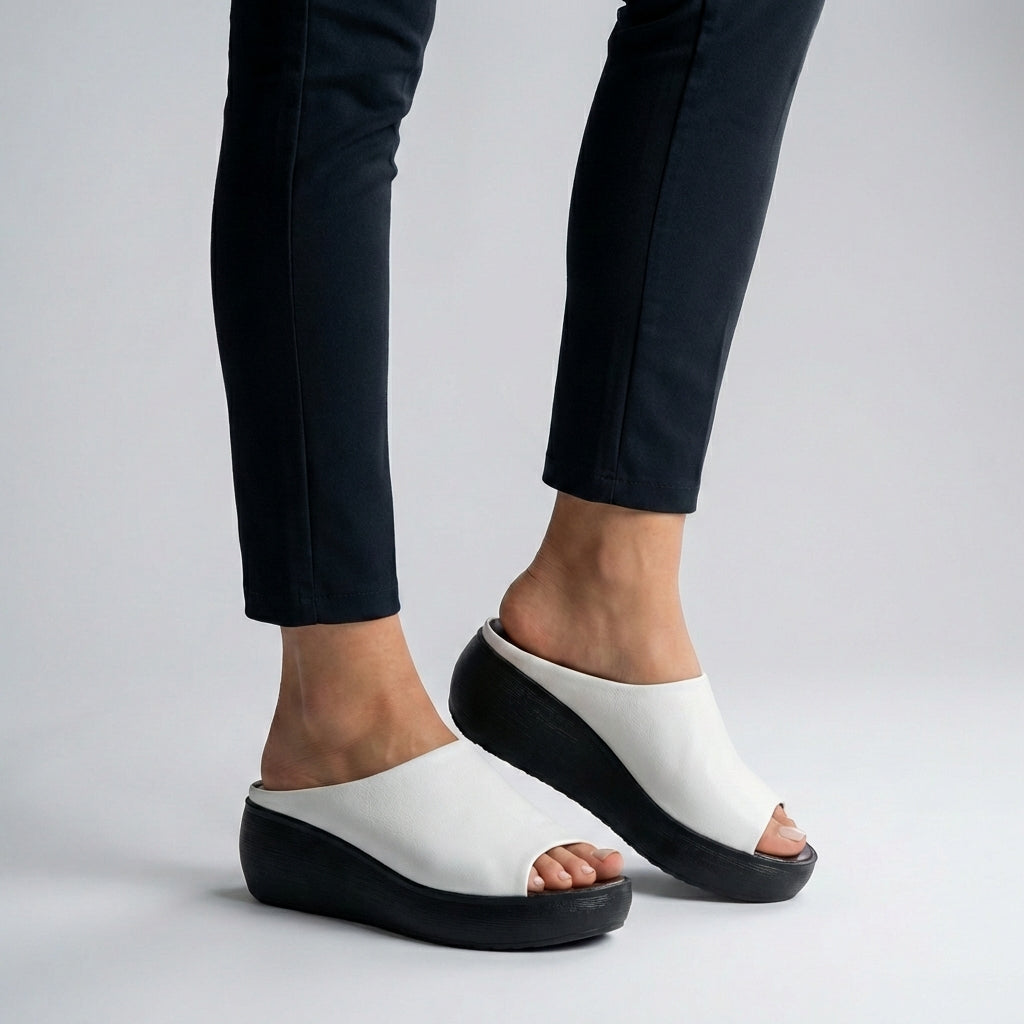 Faith | Women’s Orthopedic Platform Slide Sandals with Open Toe