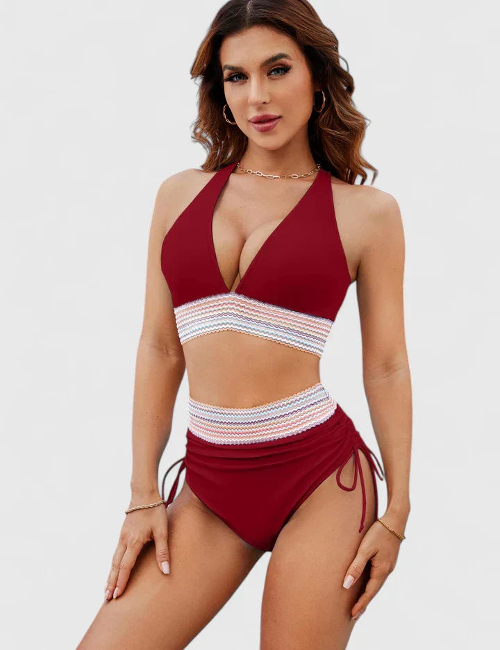 Darla | High-Waisted Bikini Two-Piece Swimsuit Set