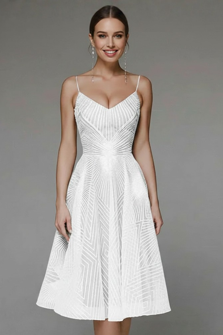 Matilda | Women’s Spaghetti-Strap A-Line Skirt Midi Dress