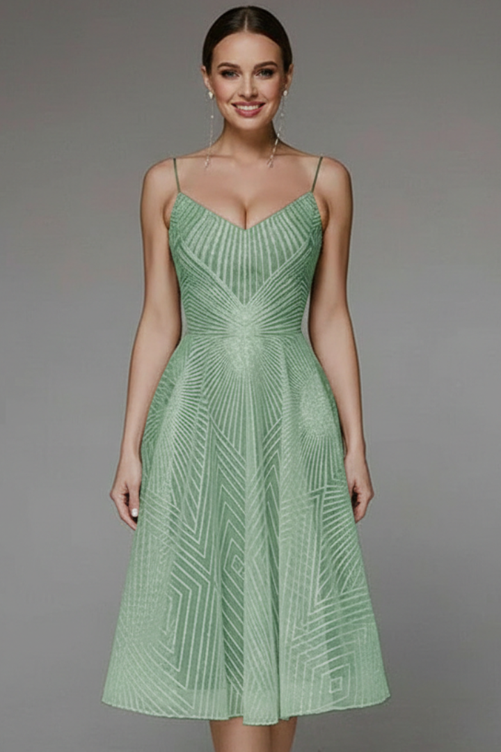 Matilda | Women’s Spaghetti-Strap A-Line Skirt Midi Dress
